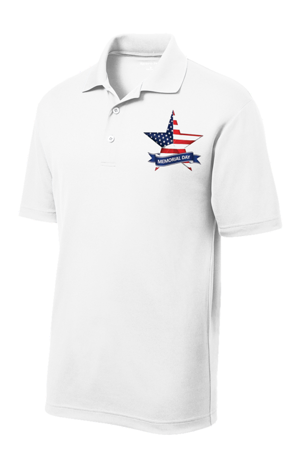 Flag Star Memorial Day Polo
