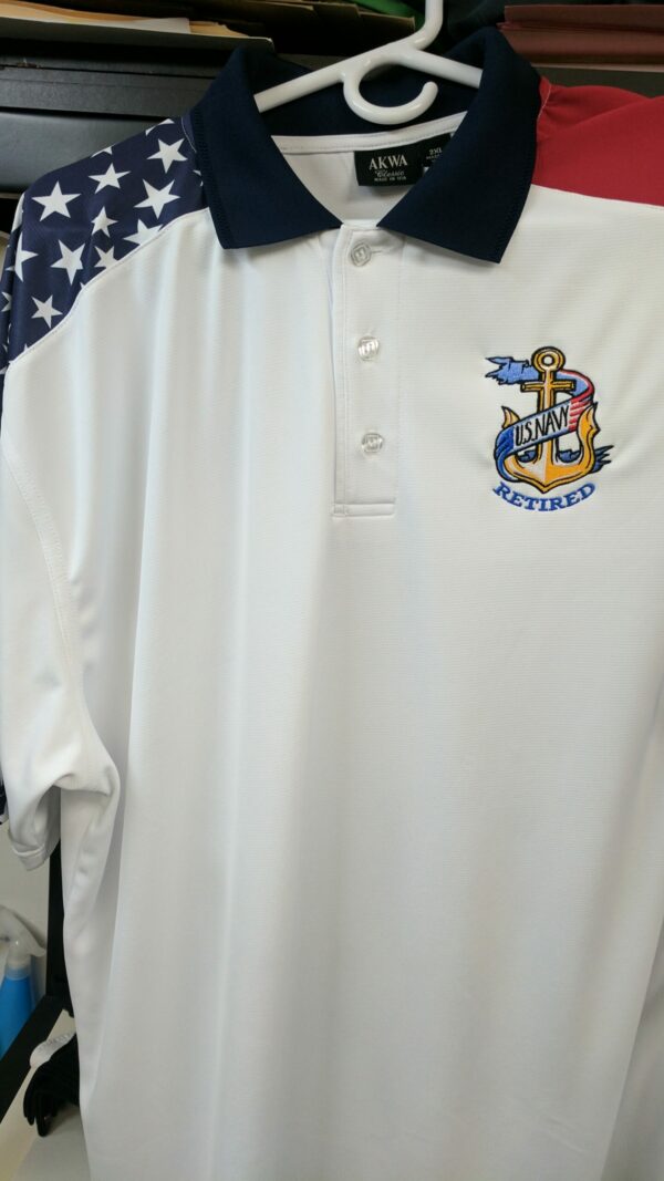 MADE IN USA FLAG SHIRT WITH ANCHOR LOGO NOW ON SALE
