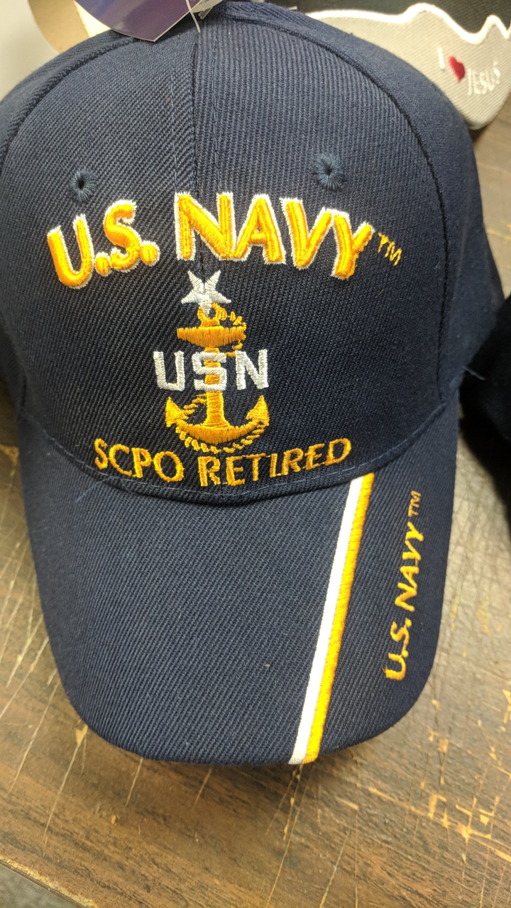 RETIRED SENIRO CHIEF HAT Hines DTF DTG AND CUSTOM PRINTING Embroidery