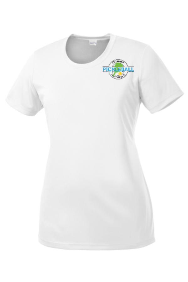 DEL WEBB WOMENS LST350 COMPETITOR TEE LOGO SILK SCREENED FRONT AND BACK