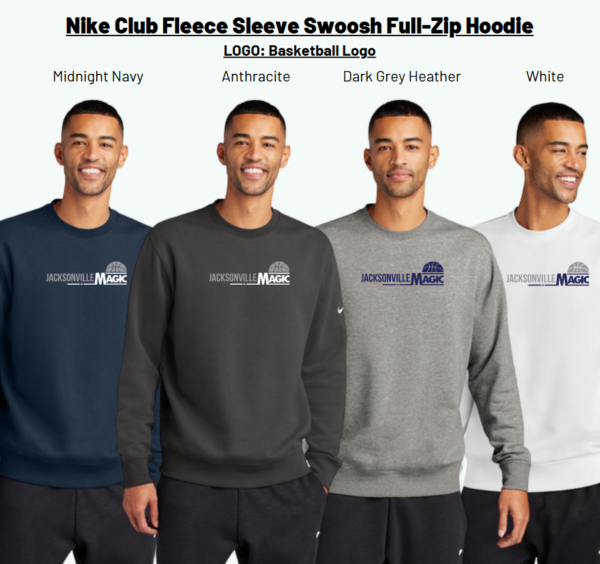 Nike Club Fleece Sleeve Swoosh Crew Jacksonville Magic - Image 2