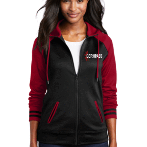 LST236 Sport-Tek® Women's Sport-Wick® Varsity Fleece Full-Zip Hooded Jacket GERMPASS
