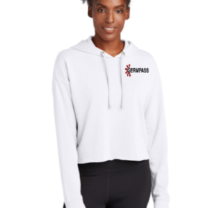 LST298  Sport-Tek® Women's PosiCharge ® Tri-Blend Wicking Fleece Crop Hooded Pullover GremPass