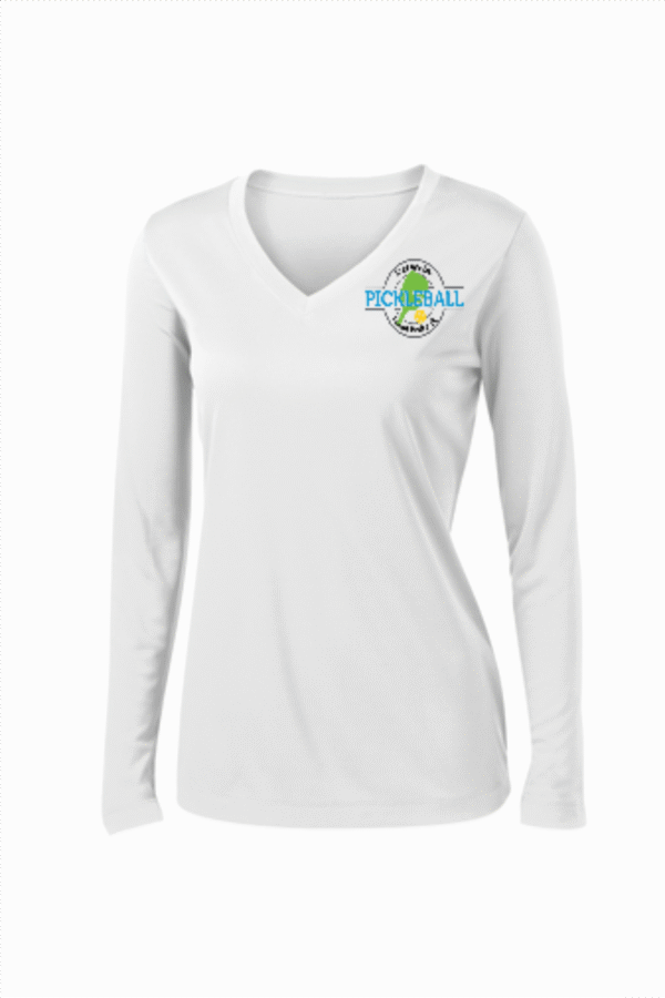 DEL WEBB WOMENS LST353 LONG SLEEVE TEE SILK SCREENED LOGO FRONT AND BACK - Image 2