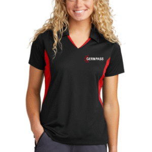 LST655  Sport-Tek® Women's Side Blocked Micropique Sport-Wick® Polo GermPass