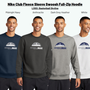 Nike Club Fleece Sleeve Swoosh Crew Jacksonville Magic