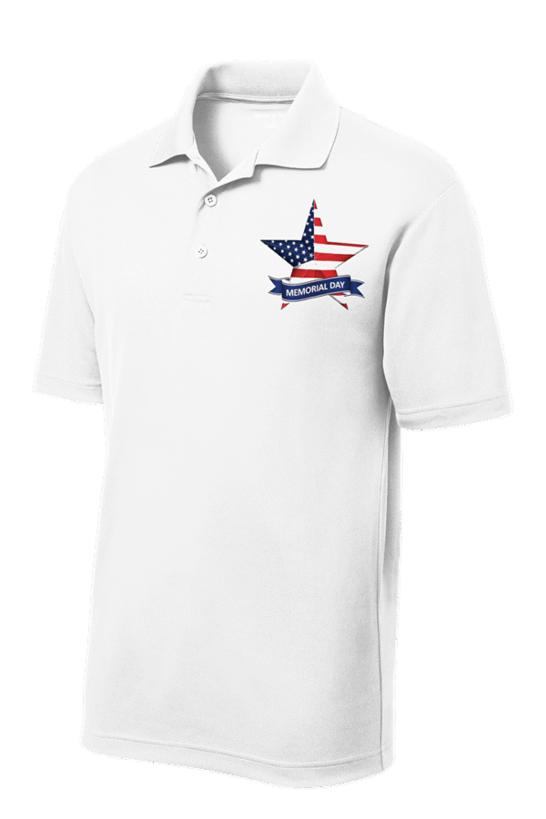 Flag Star Memorial Day Polo