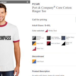 PC54R  Port & Company® Core Cotton Ringer Tee GermPass